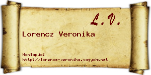 Lorencz Veronika névjegykártya